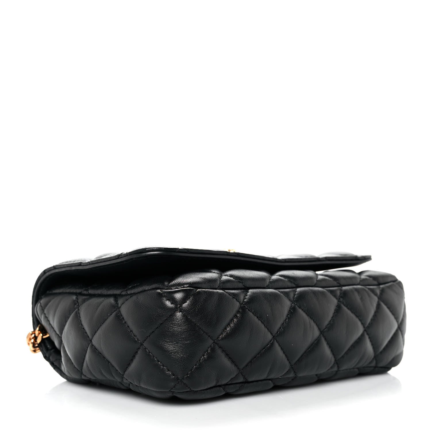 Versace Nappa Quilted Small Medusa Chain Crossbody Black 4 of 9