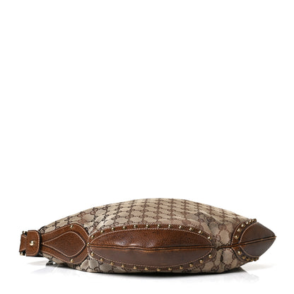 Gucci Monogram Pelham Studded Shoulder Bag Ebony 3 of 10
