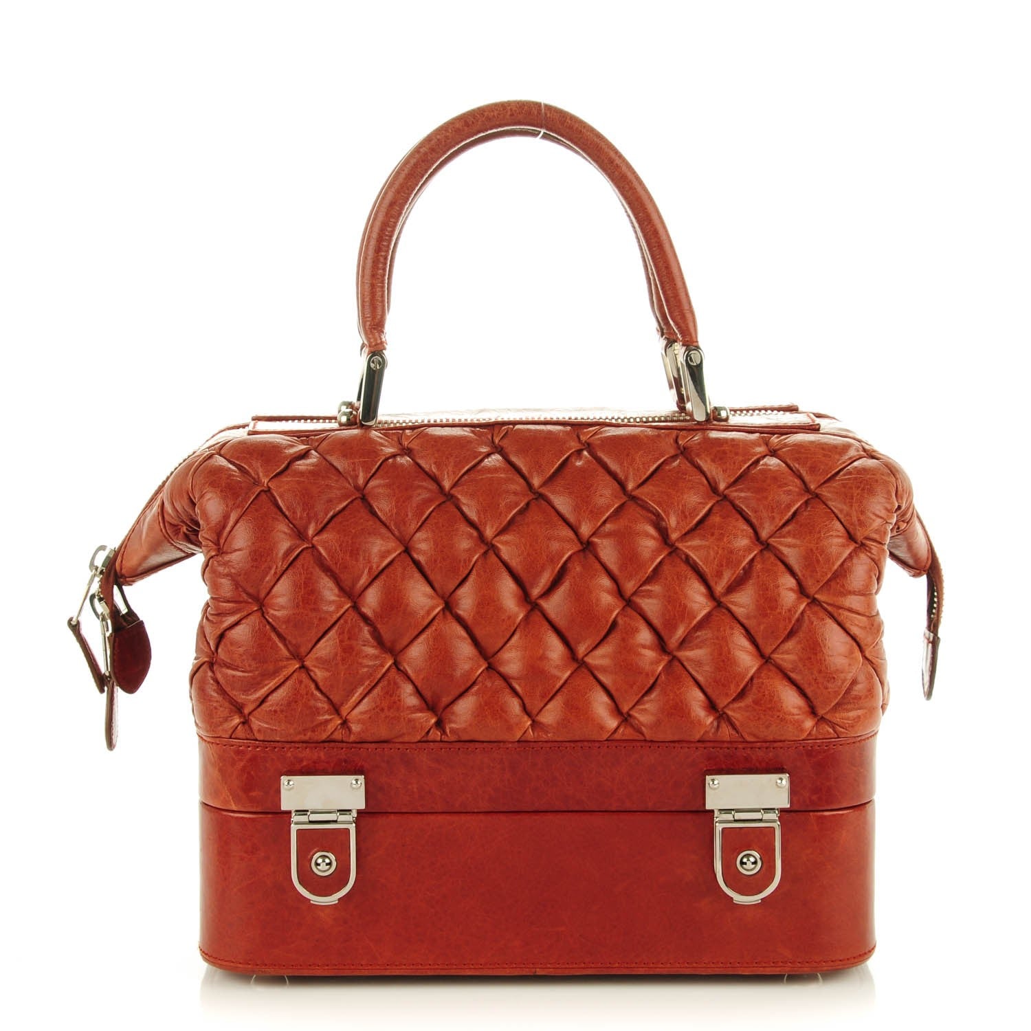 Balenciaga Chevre Quilted Matelasse Train Case Sienna 1 of 9