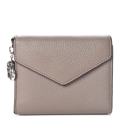 Christian Dior Bullcalf Diorissimo Medium Envelope Wallet Tourterelle 1 of 6