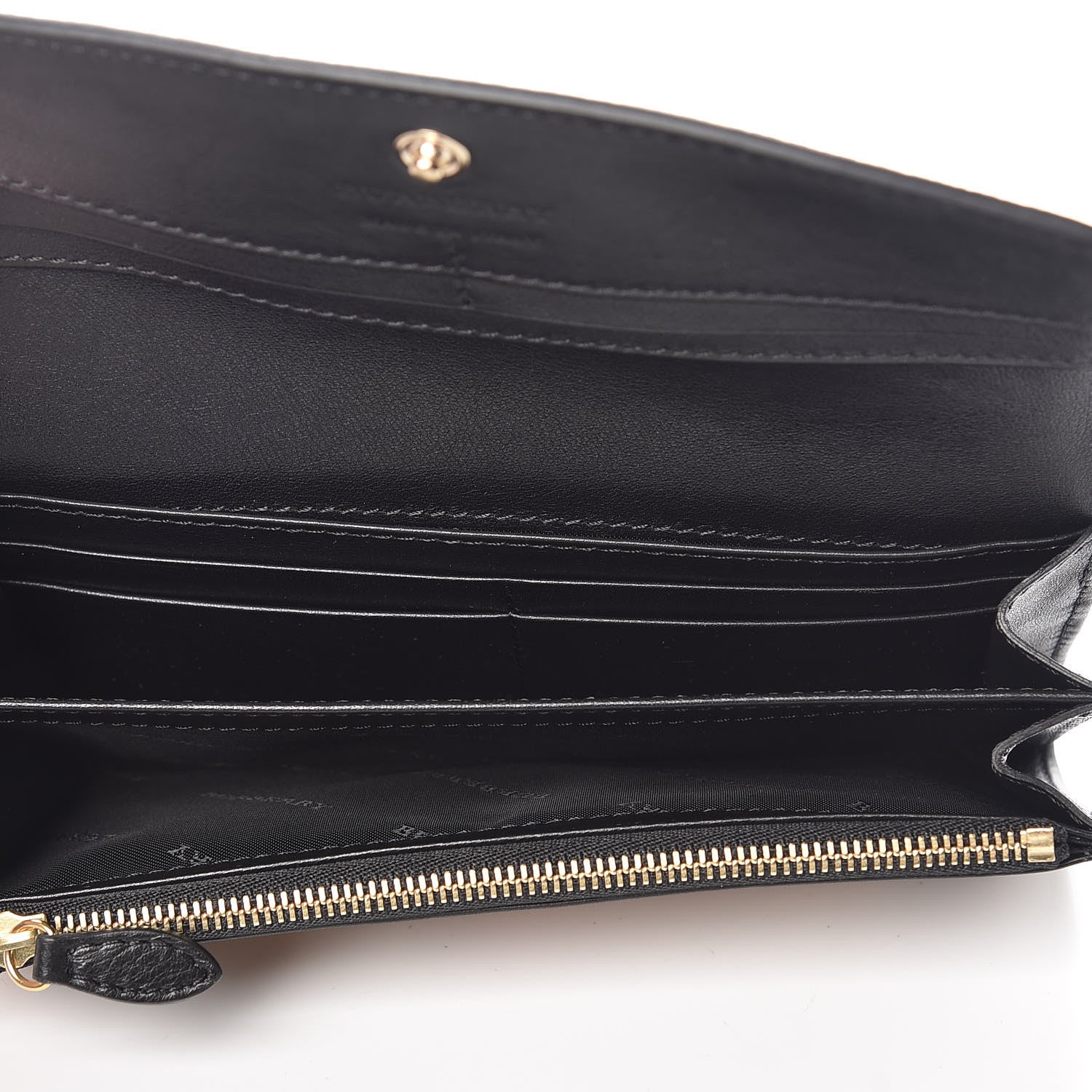 Burberry Calfskin House Check Porter Continental Wallet Black 5 of 8