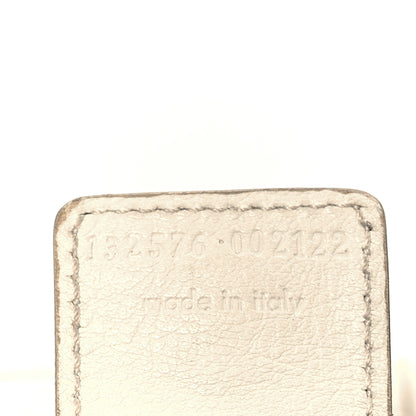 Saint Laurent Calfskin Horn Studded Logo Mombasa Hobo White 6 of 9