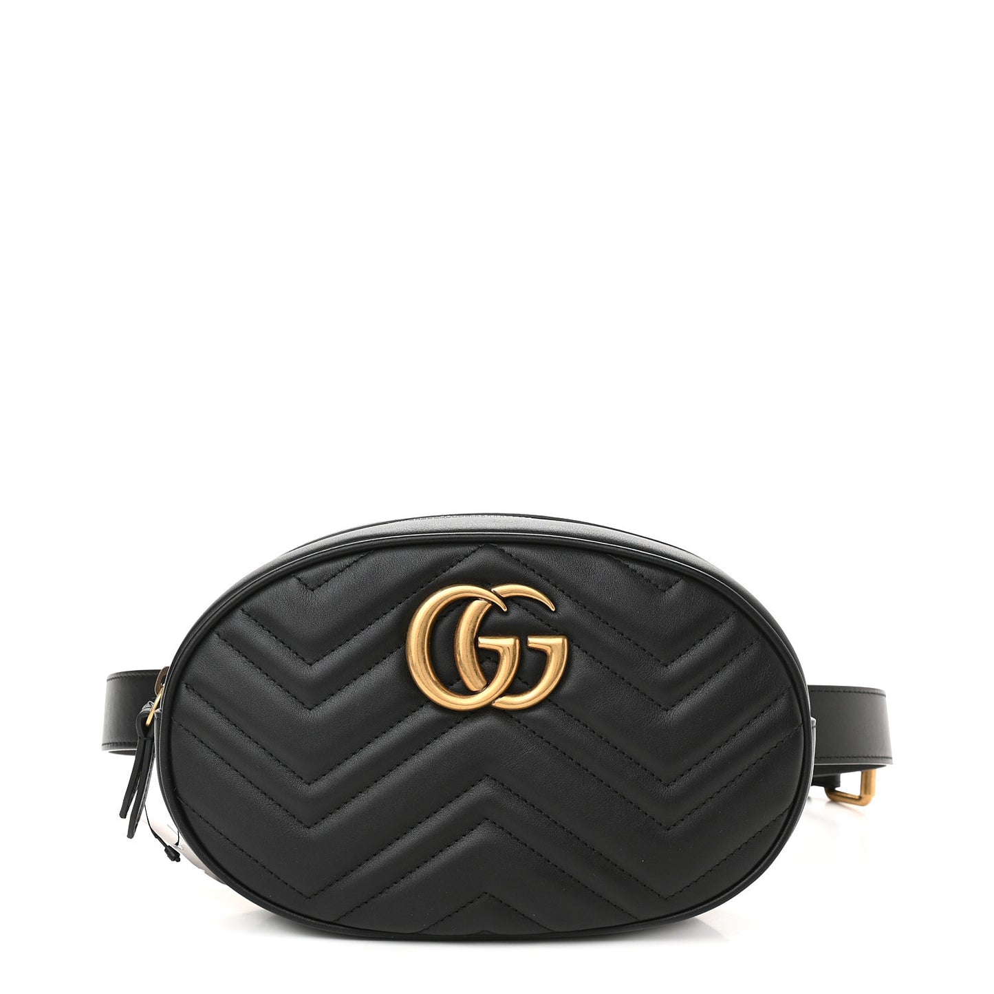 Calfskin Matelasse GG Marmont Belt Bag 95 38 Black