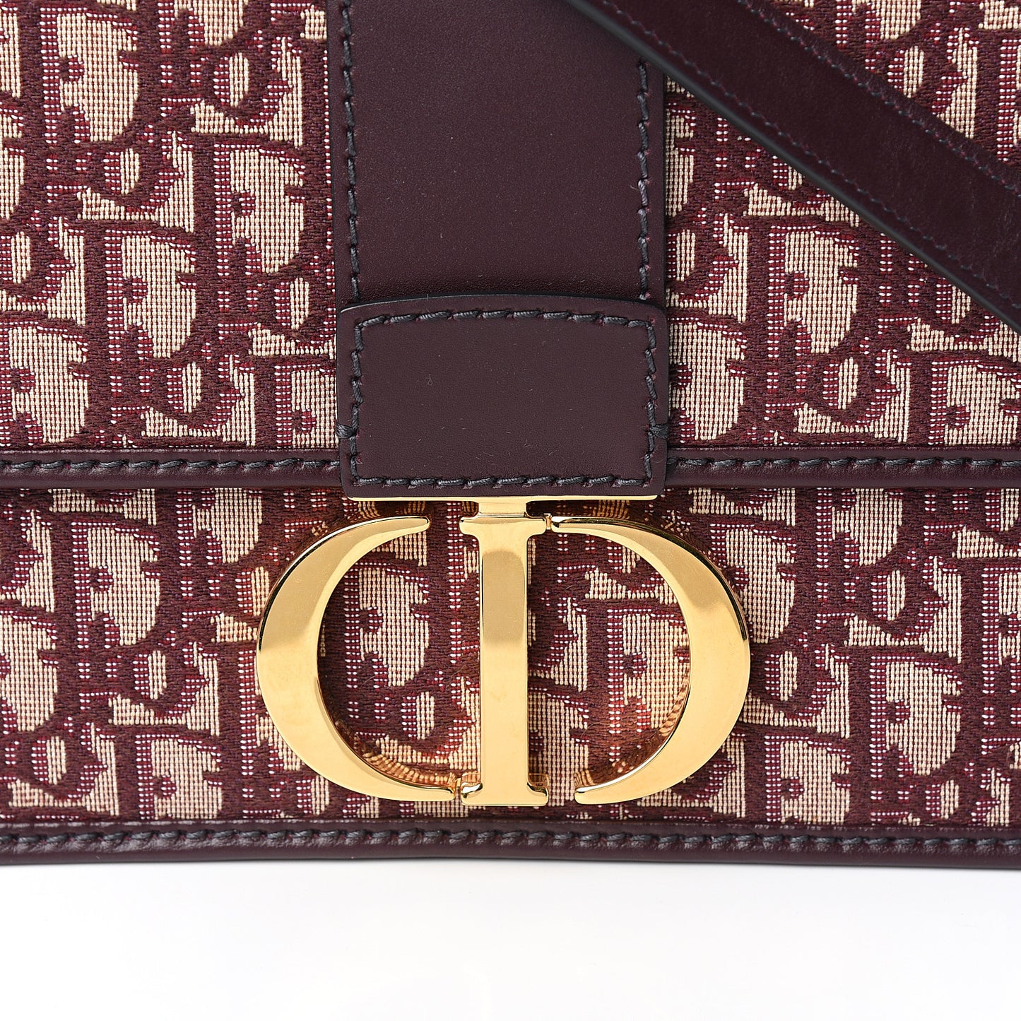 Oblique 30 Montaigne Flap Bag Burgundy