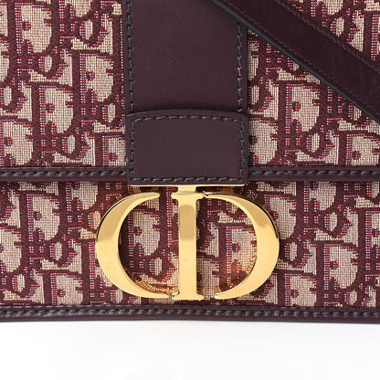Christian Dior Oblique 30 Montaigne Flap Bag Burgundy 9 of 10
