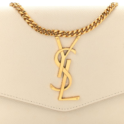 Saint Laurent Grain De Poudre Monogram Uptown Chain Wallet Crema Soft 9 of 11