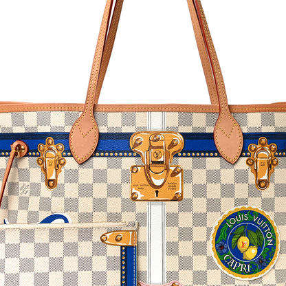 Louis Vuitton Damier Azur Summer Trunks Capri Neverfull MM 9 of 14