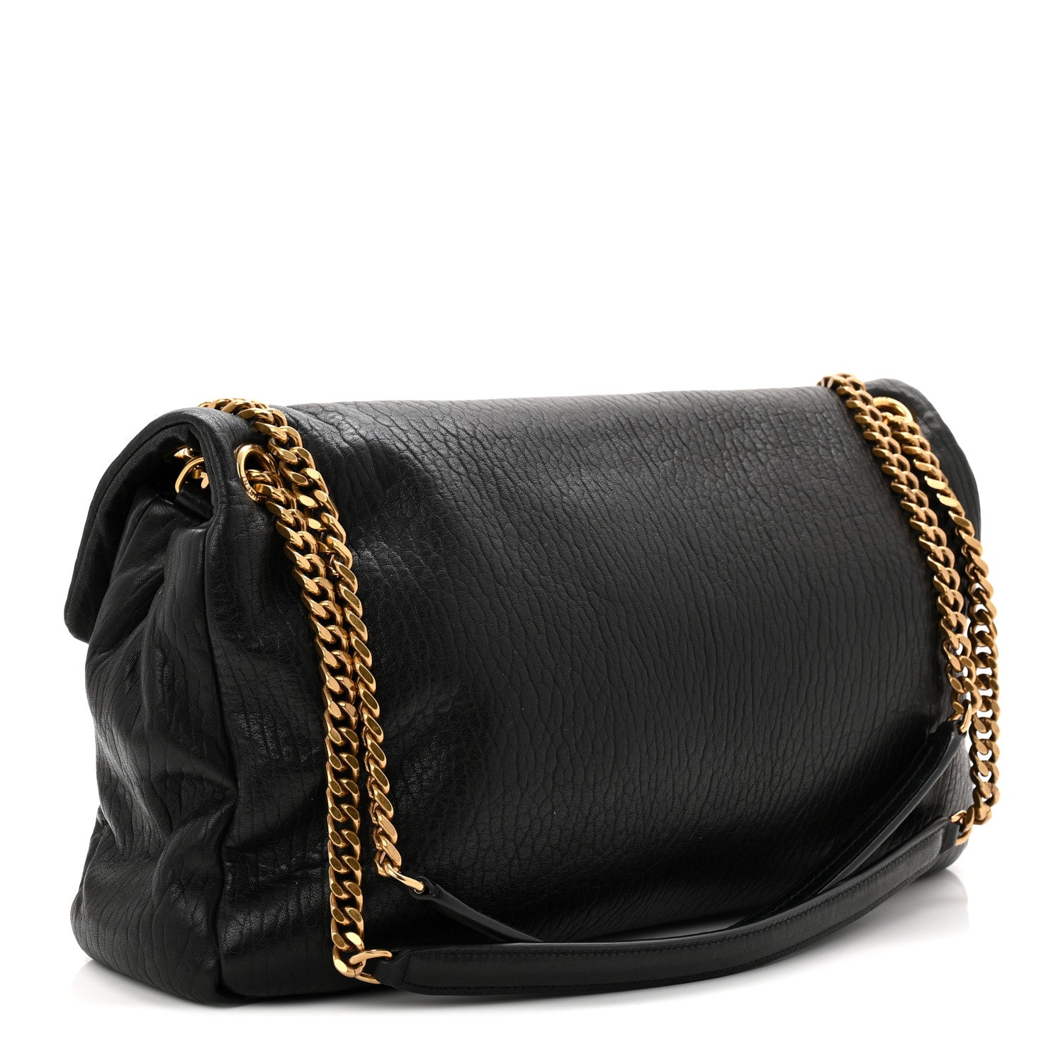 Saint Laurent Grained Lambskin Large Calypso Black 3 of 10
