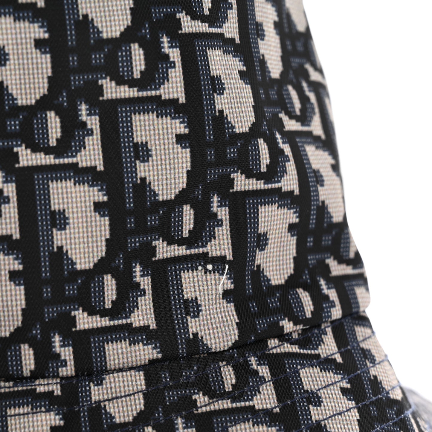 Oblique Jacquard Bucket Hat Blue