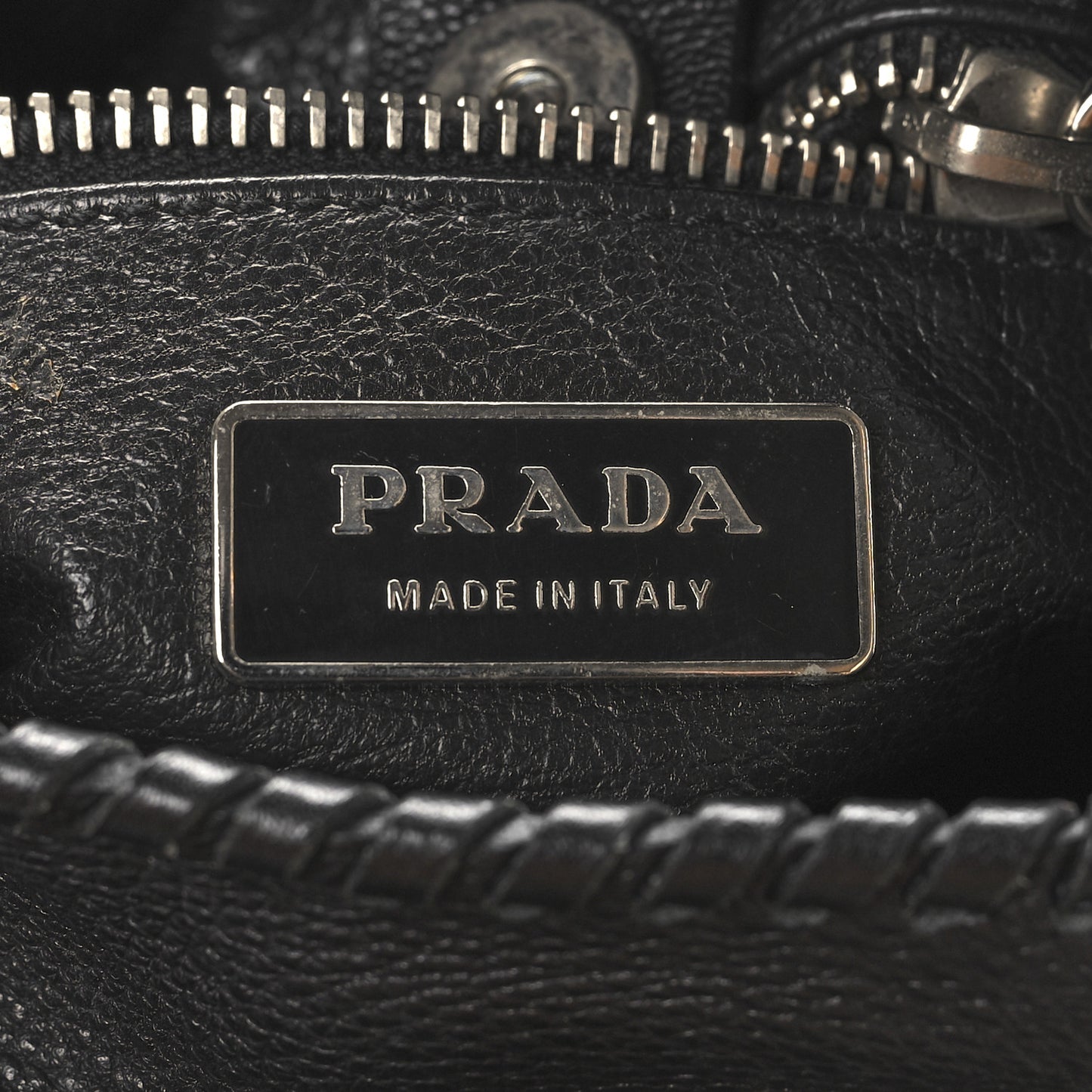 Vitello Daino Chain Braided Hobo Black