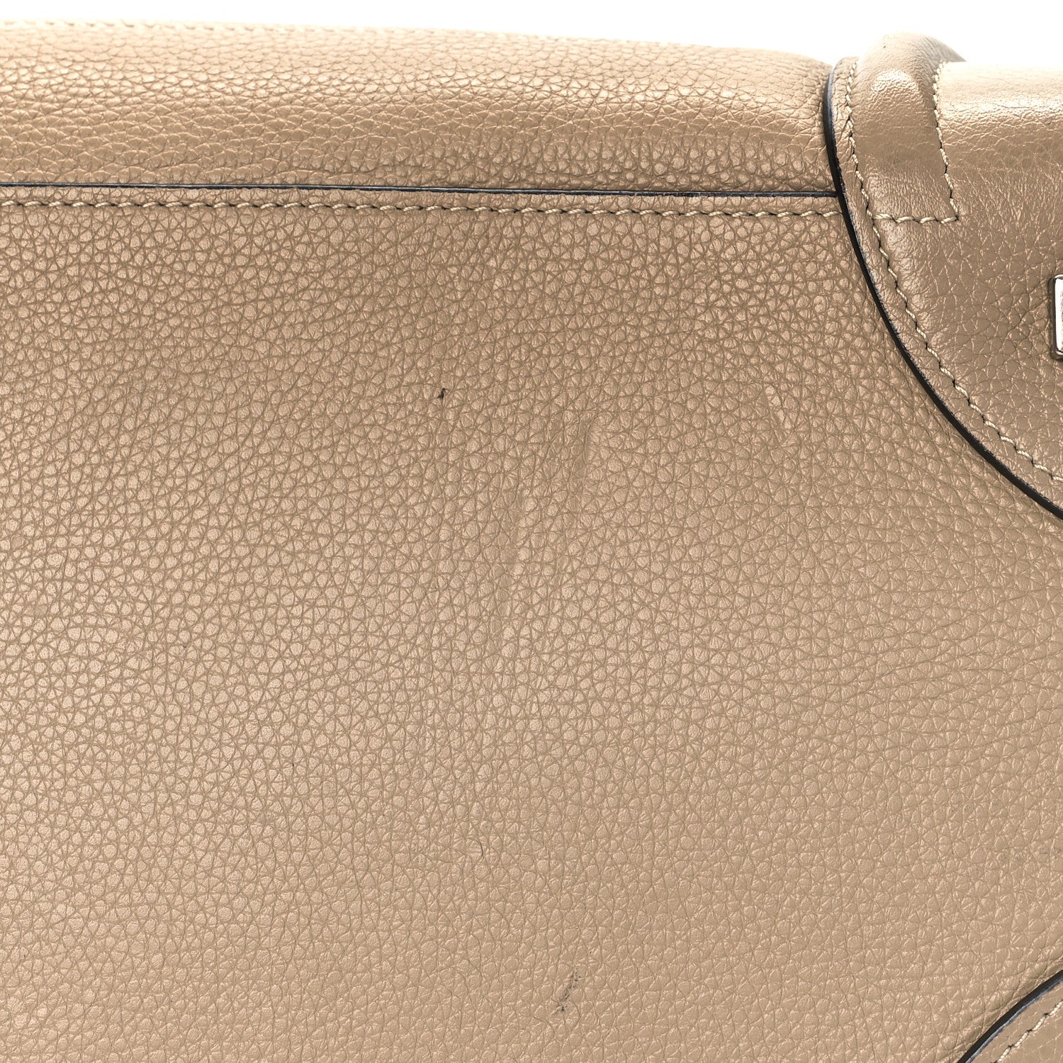 Celine Drummed Calfskin Mini Luggage Dune 9 of 15
