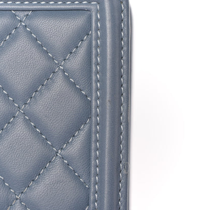 Chanel Lambskin Quilted Studded Boy Brick Flap Light Blue 11 of 11