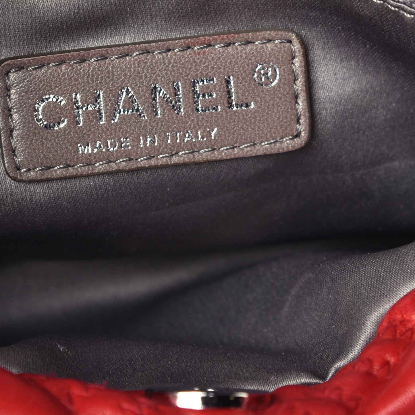 Lambskin Hidden Chain Flap Red