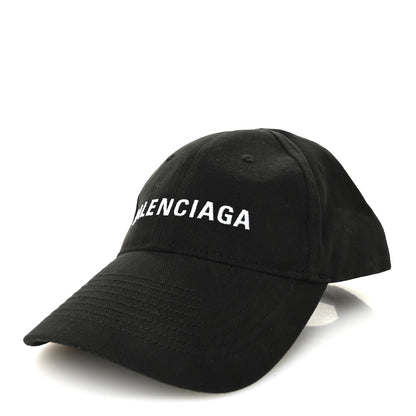Balenciaga Cotton Drill Logo New Baseball Hat L Black 1 of 8