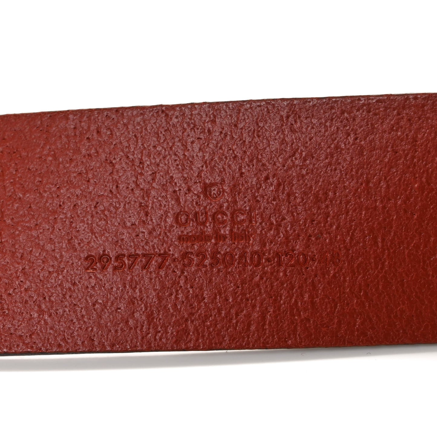 Calfskin Bi Color Interlocking G Belt 120 48 Red