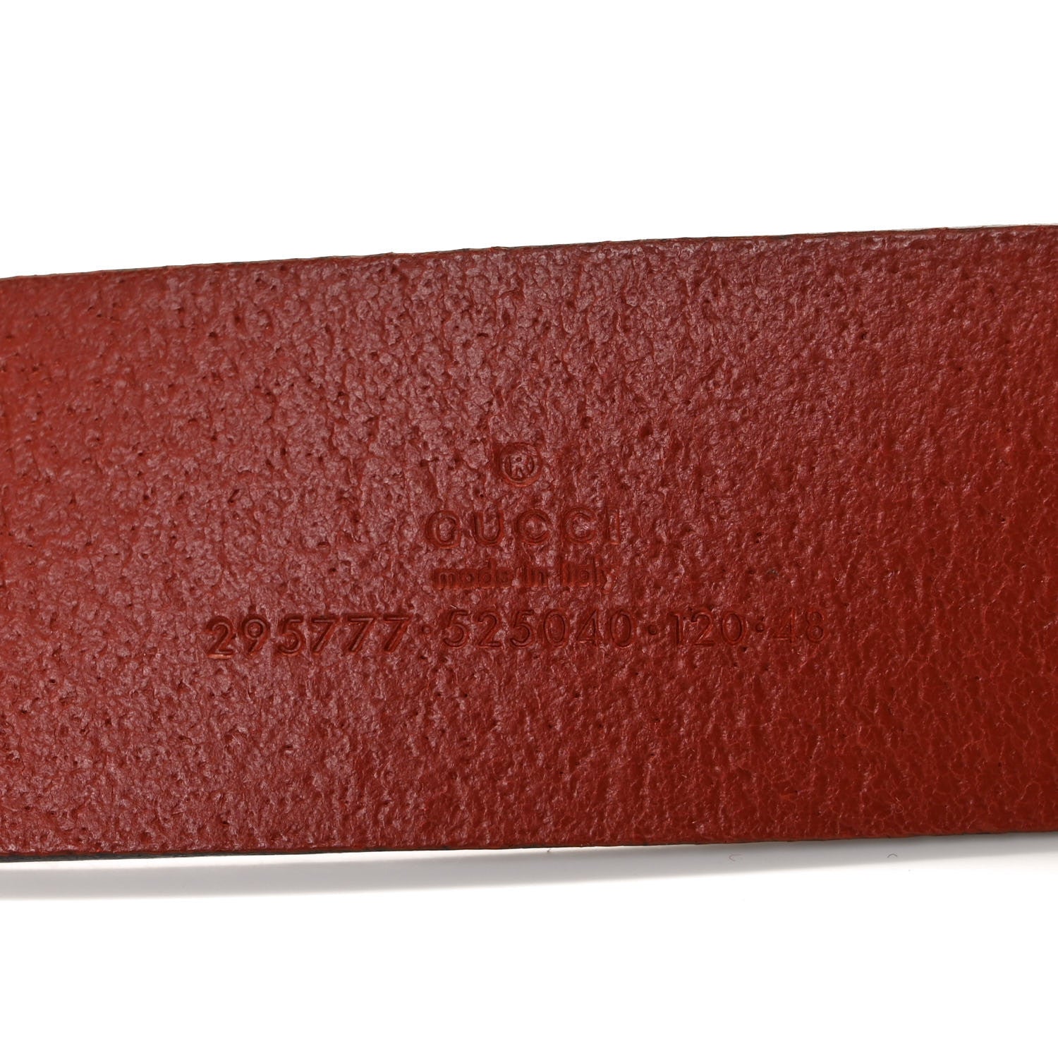 Gucci Calfskin Bi Color Interlocking G Belt 120 48 Red 5 of 8