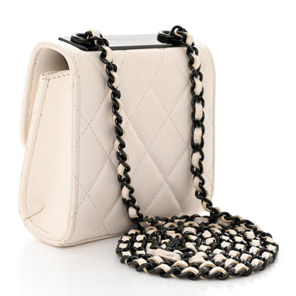 Chanel Lambskin Quilted Mini Trendy CC Clutch With Chain White 3 of 12