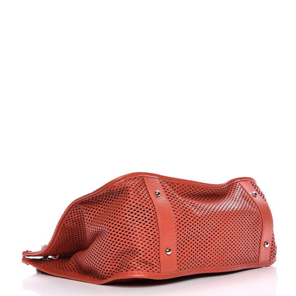 Chanel Calfskin Perforated Up In The Air Shoulder Bag Red 4 of 7