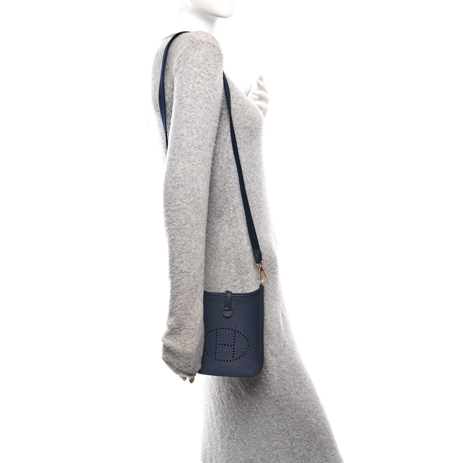 Hermes Taurillon Clemence Evelyne TPM Bleu Nuit 2 of 11