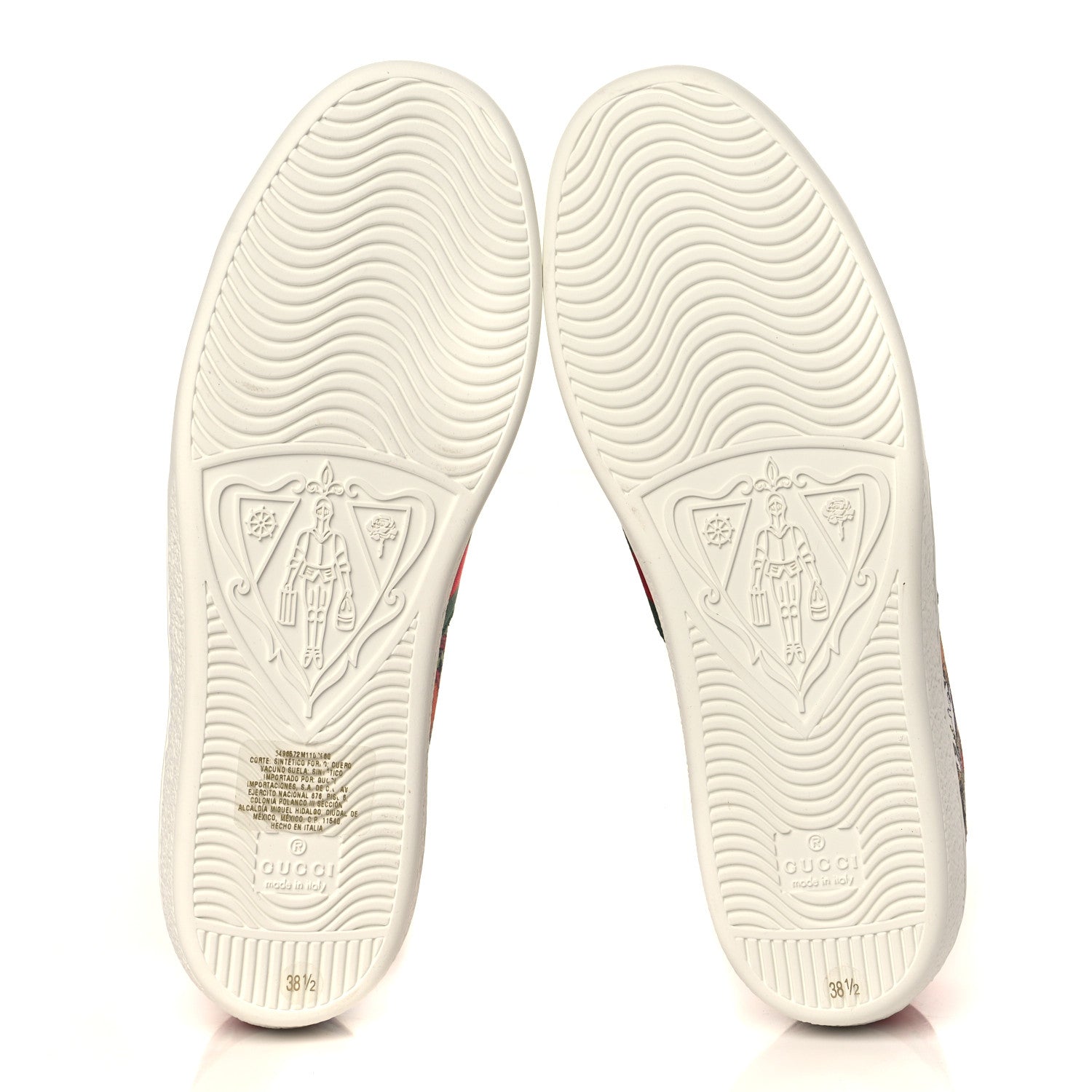 Gucci X DISNEY GG Supreme Monogram Web Donald Duck Womens Ace Sneakers 38.5 Beige New Acero Orange 5 of 9