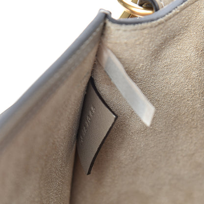 Chloe Calfskin Suede Medium Nile Bracelet Bag Motty Grey 6 of 9