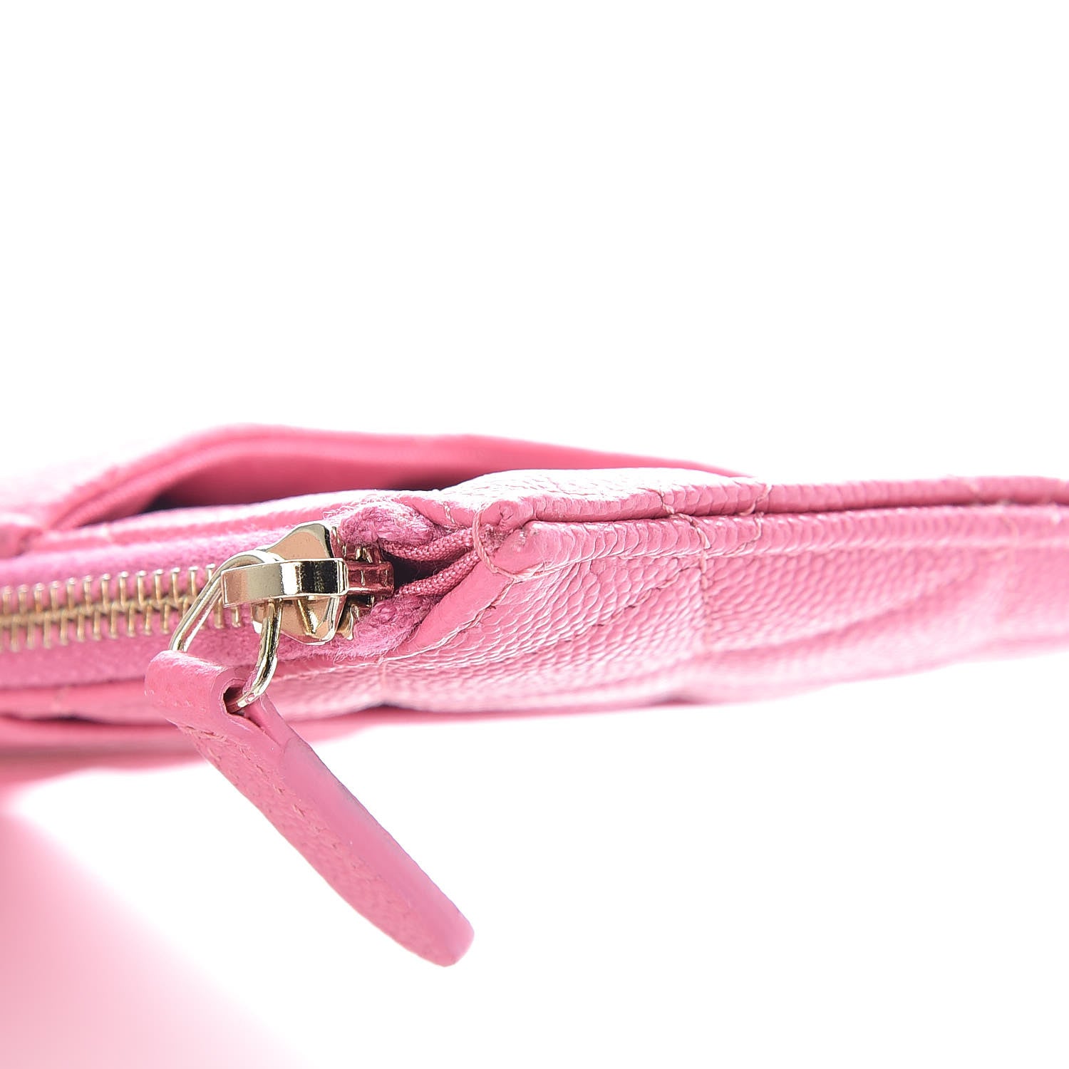 Chanel Caviar Quilted Classic Flat Wallet Pouch Pink 10 of 12