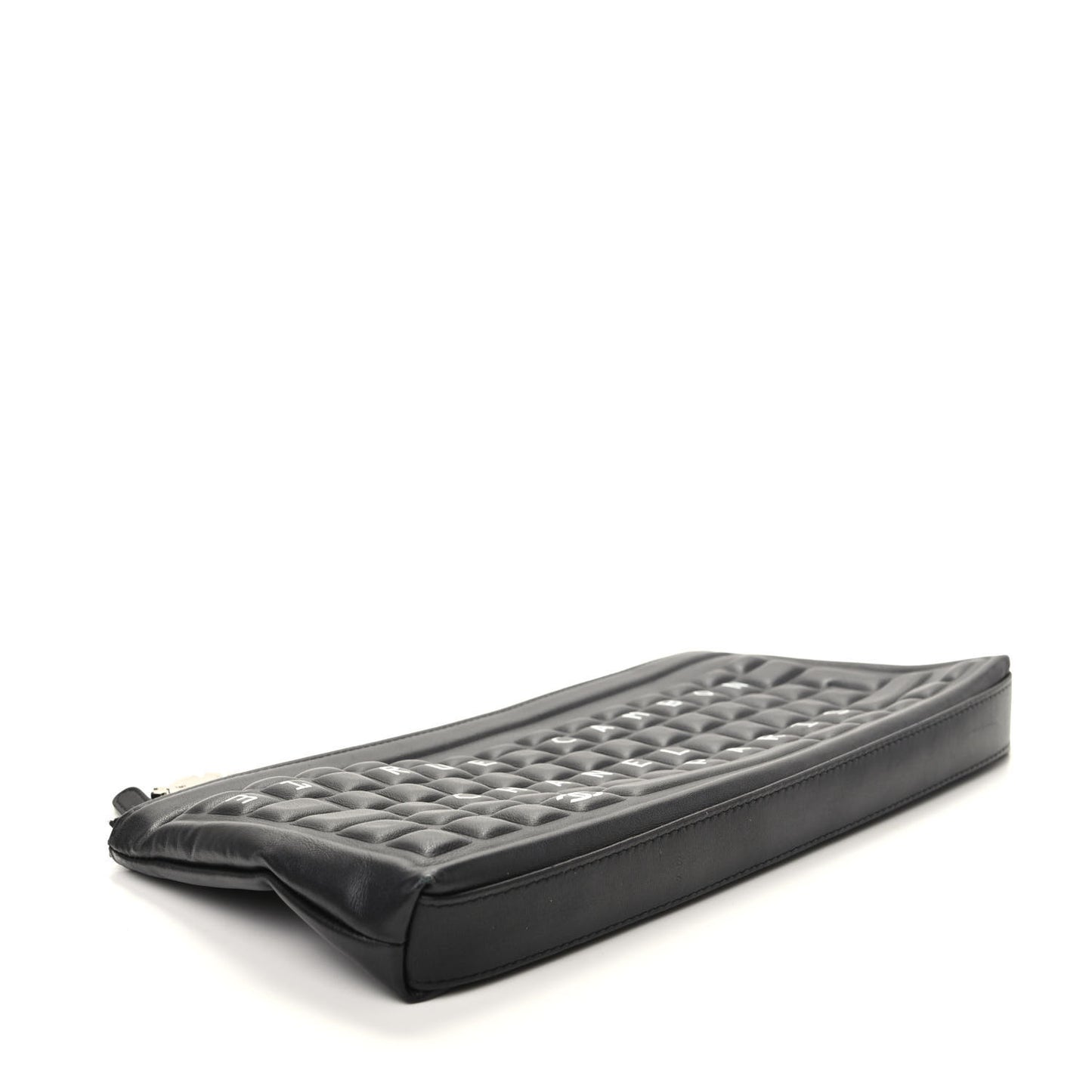 Metallic Calfskin Keyboard Pouch Black