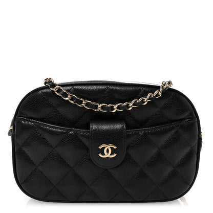 Chanel Caviar Quilted Chain Camera Bag Black 1 of 10