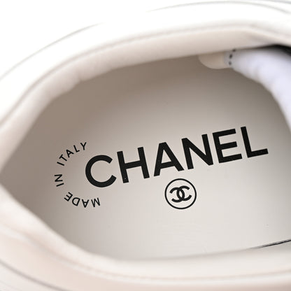 Chanel Calfskin CC Womens Sneakers 37.5 White 8 of 9