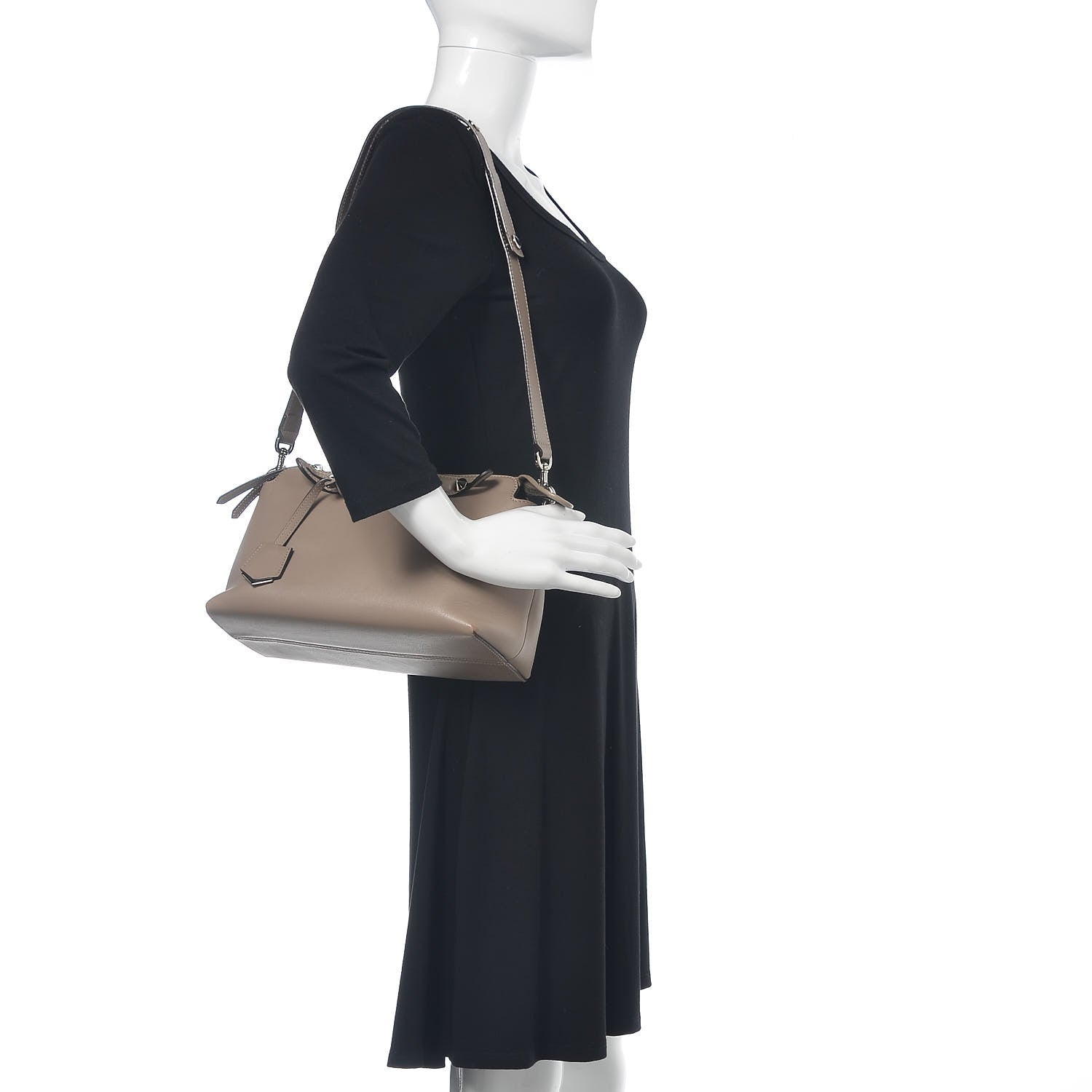 Fendi Vitello Dolce Medium By The Way Boston Bag Tortora 2 of 12