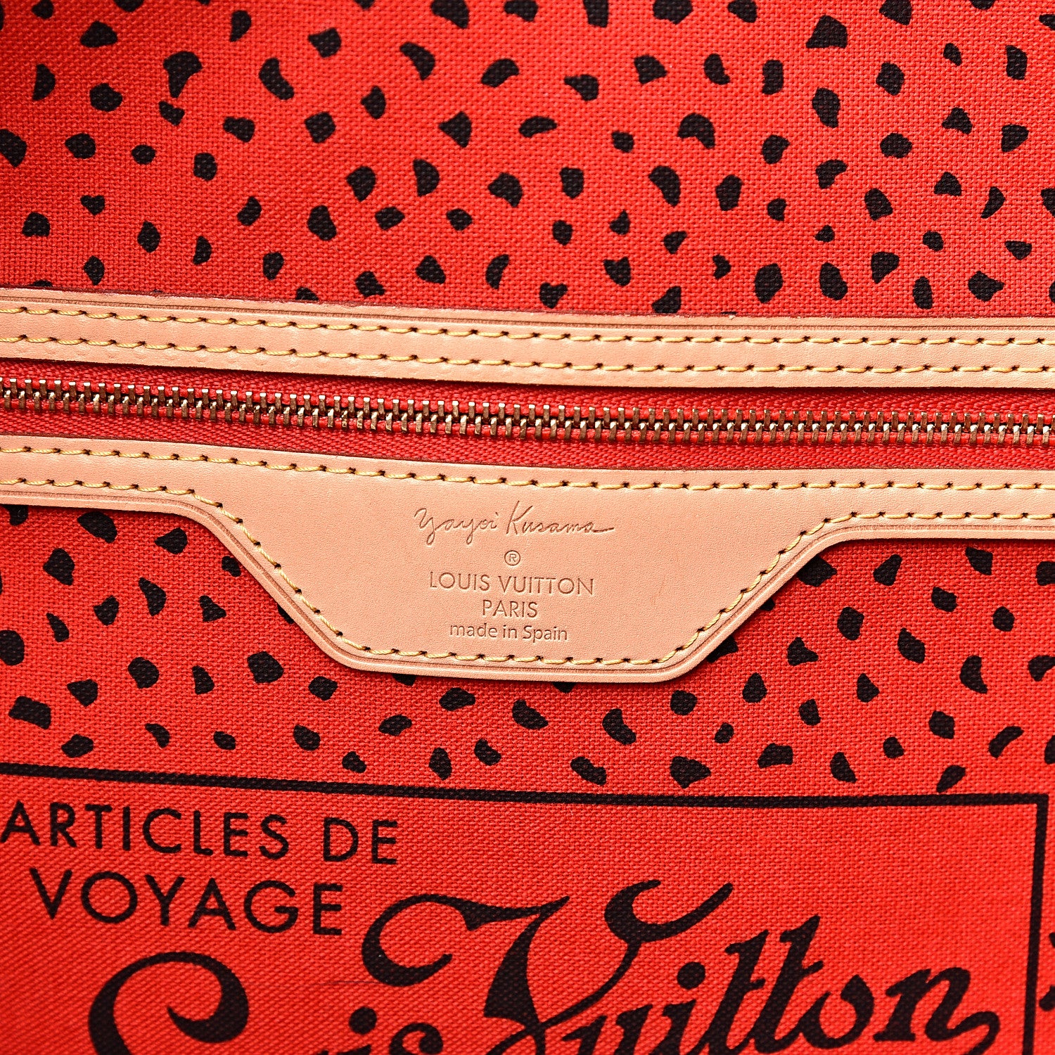 Louis Vuitton Monogram Kusama Waves Neverfull MM Red 5 of 14