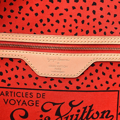 Louis Vuitton Monogram Kusama Waves Neverfull MM Red 5 of 14