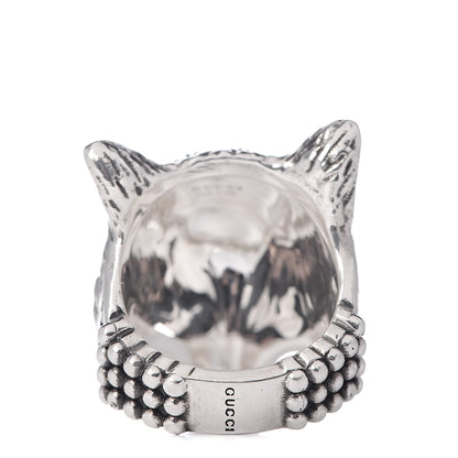 Gucci Sterling Silver Anger Forest Wolf Head Ring 54 6.75 4 of 10