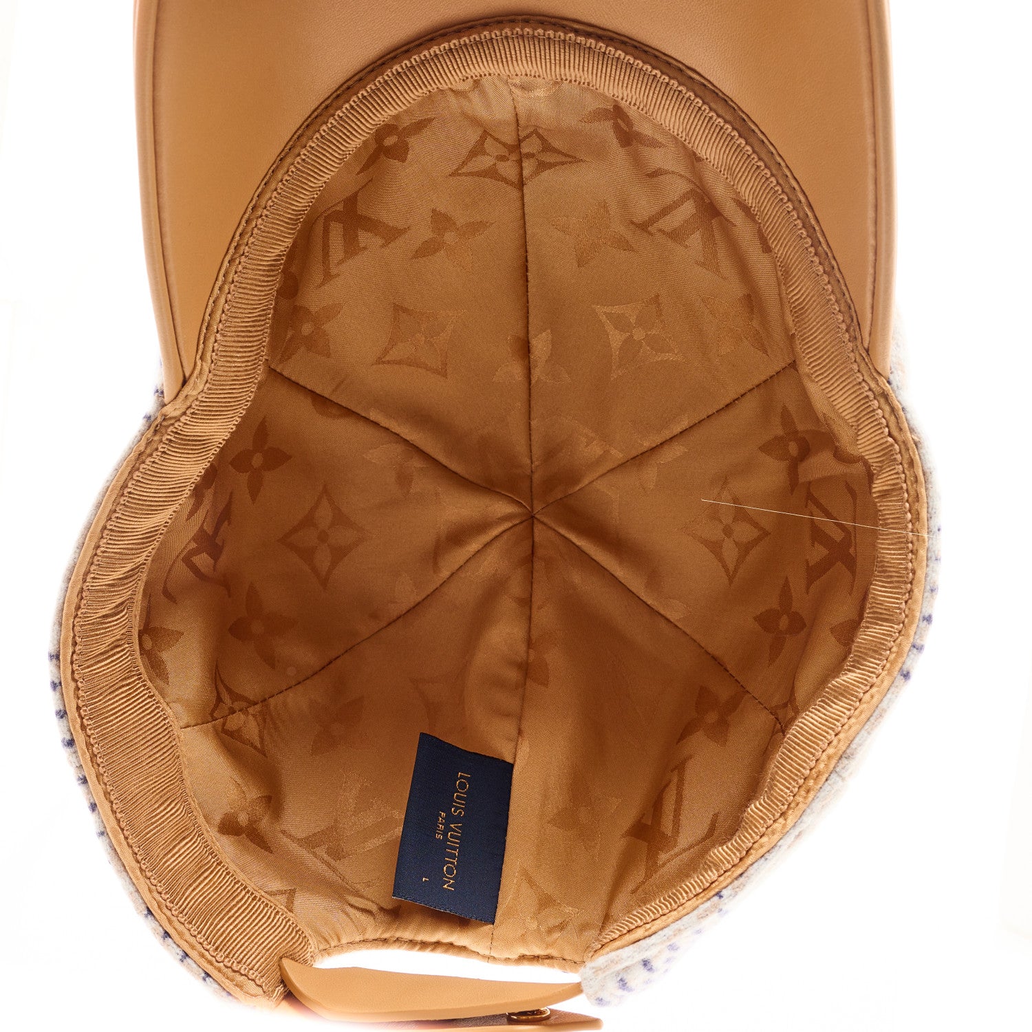 Louis Vuitton Cotton Lambskin Damier Azur Cap L 6 of 8