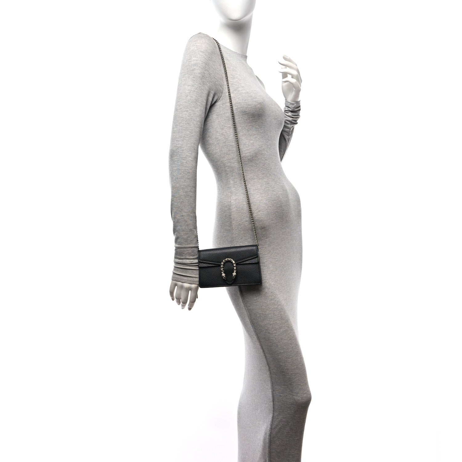 Gucci Calfskin Super Mini Dionysus Shoulder Bag Black 2 of 9