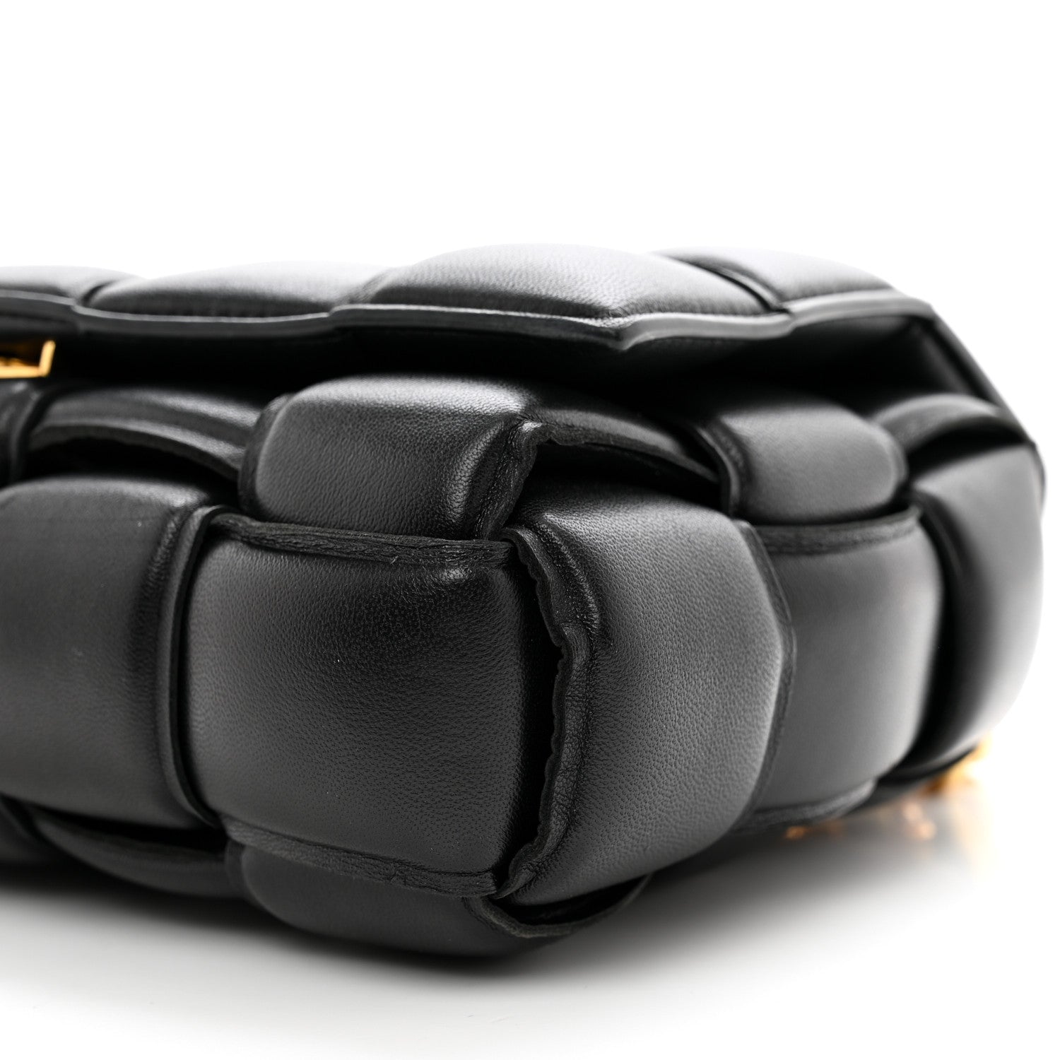 Bottega Veneta Lambskin Maxi Intreccio Padded Chain Cassette Crossbody Bag Black 9 of 9