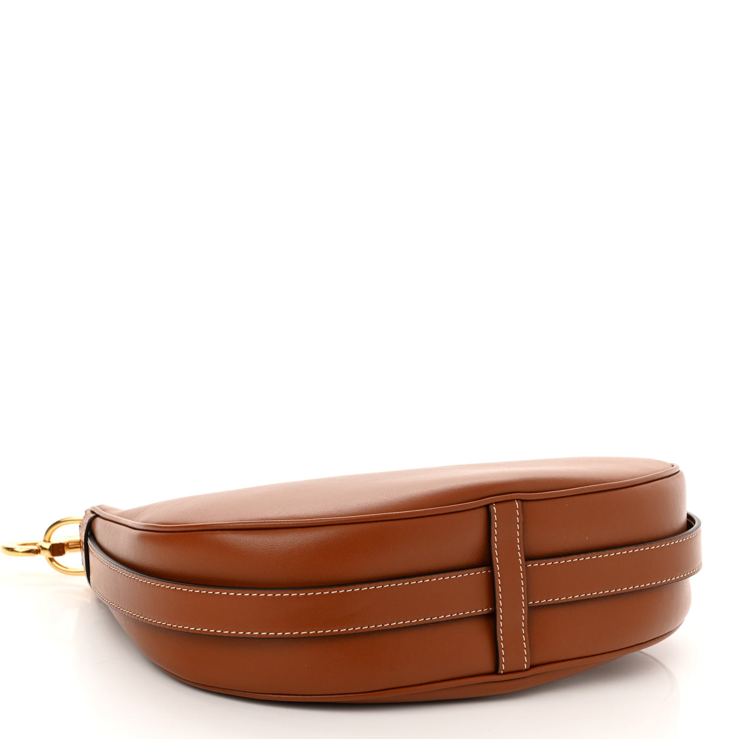 Smooth Calfskin Medium Strap Ava Shoulder Bag Tan