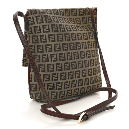 Fendi Zucchino Vitello Tube Messenger Bag Mogano Panna Bruciato 3 of 10