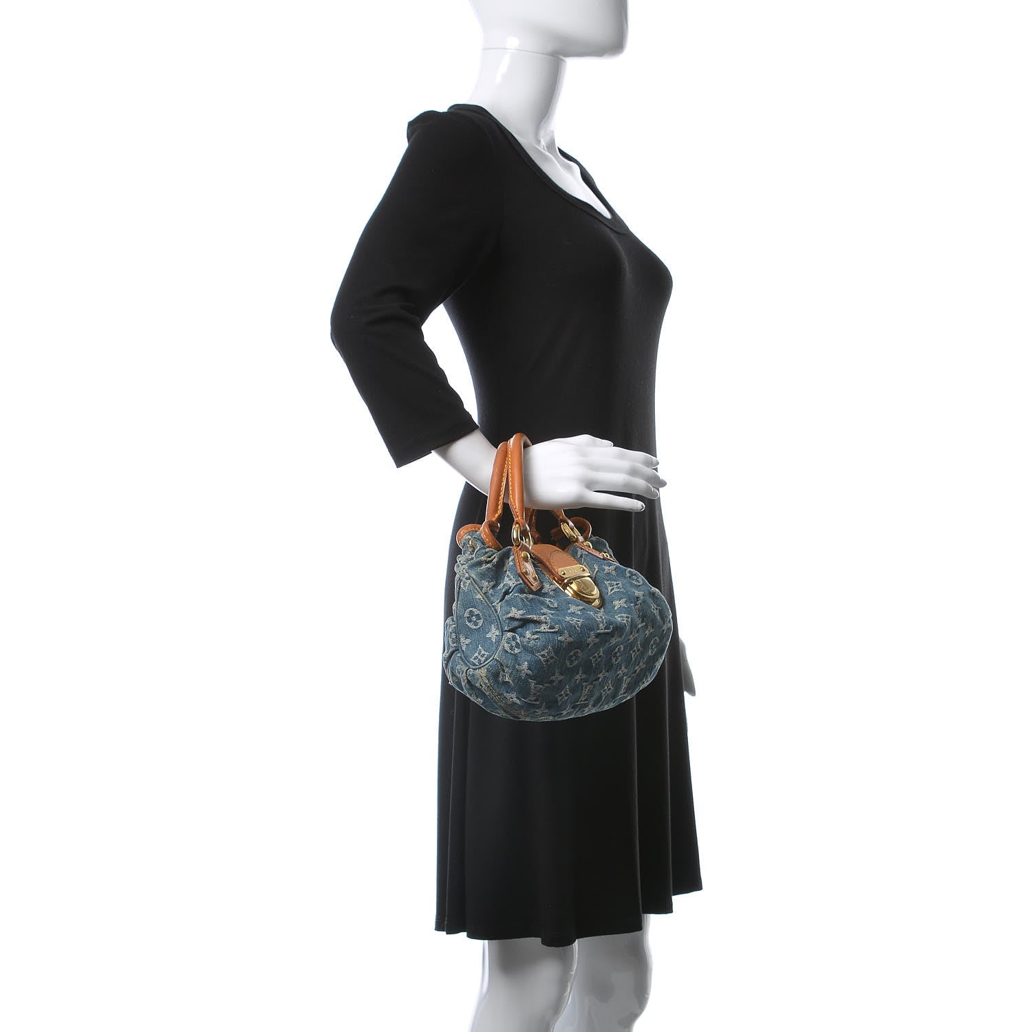 Louis Vuitton Monogram Denim Pleaty Blue 2 of 14