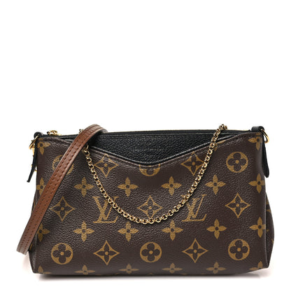 Louis Vuitton Monogram Pallas Clutch Black 1 of 9