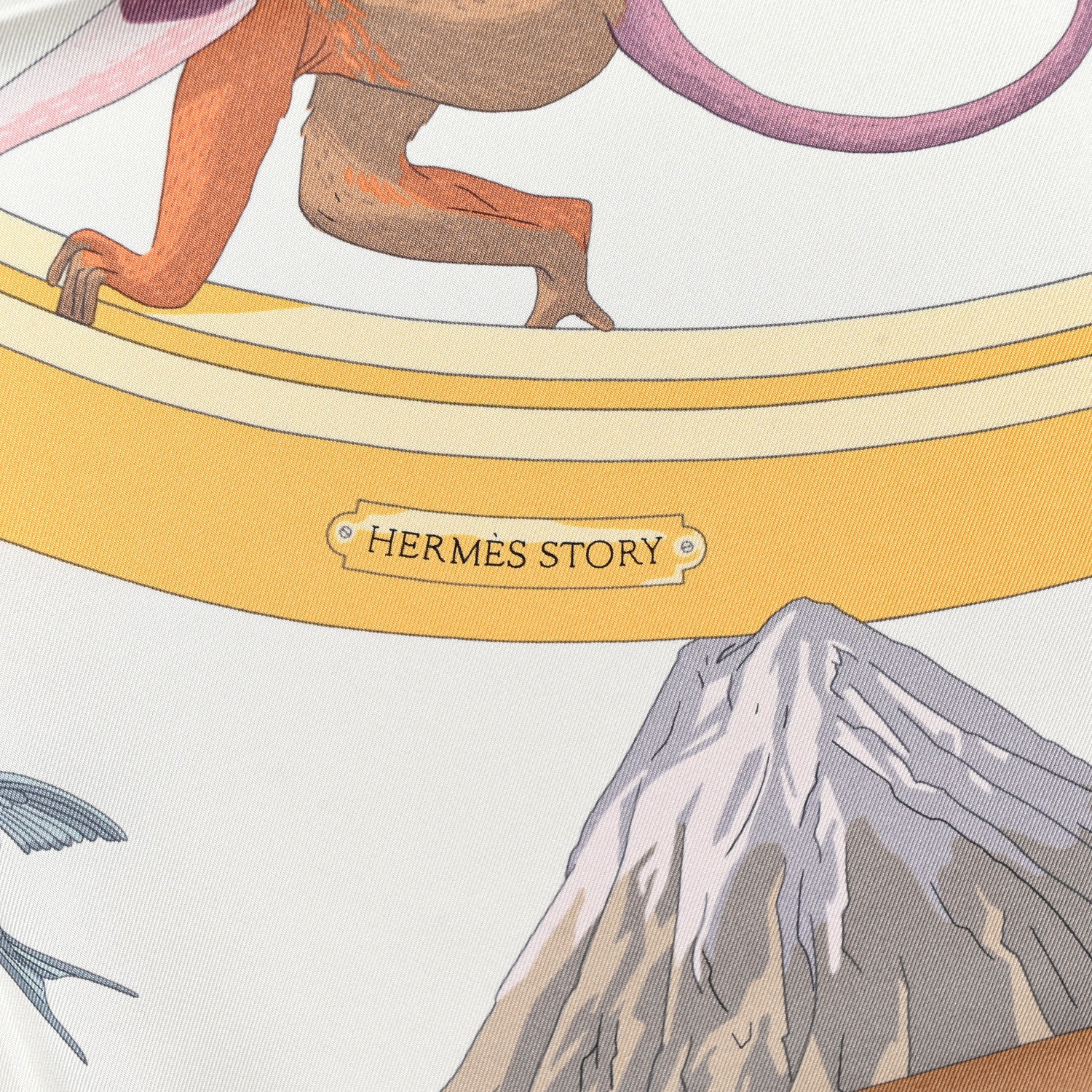 Hermes Silk Hermes Story Scarf 90 White Beige Multicolor 2 of 4