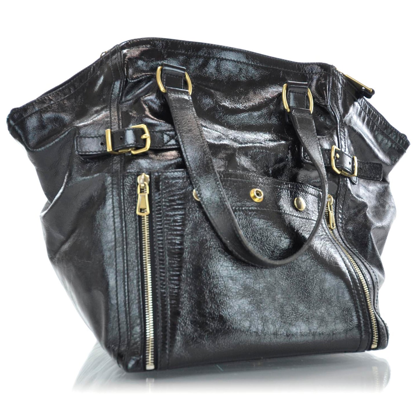 Patent Large Downtown Tote Black