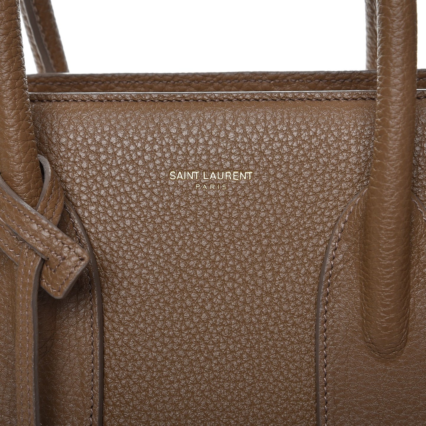 Grained Calfskin Small Sac de Jour Taupe