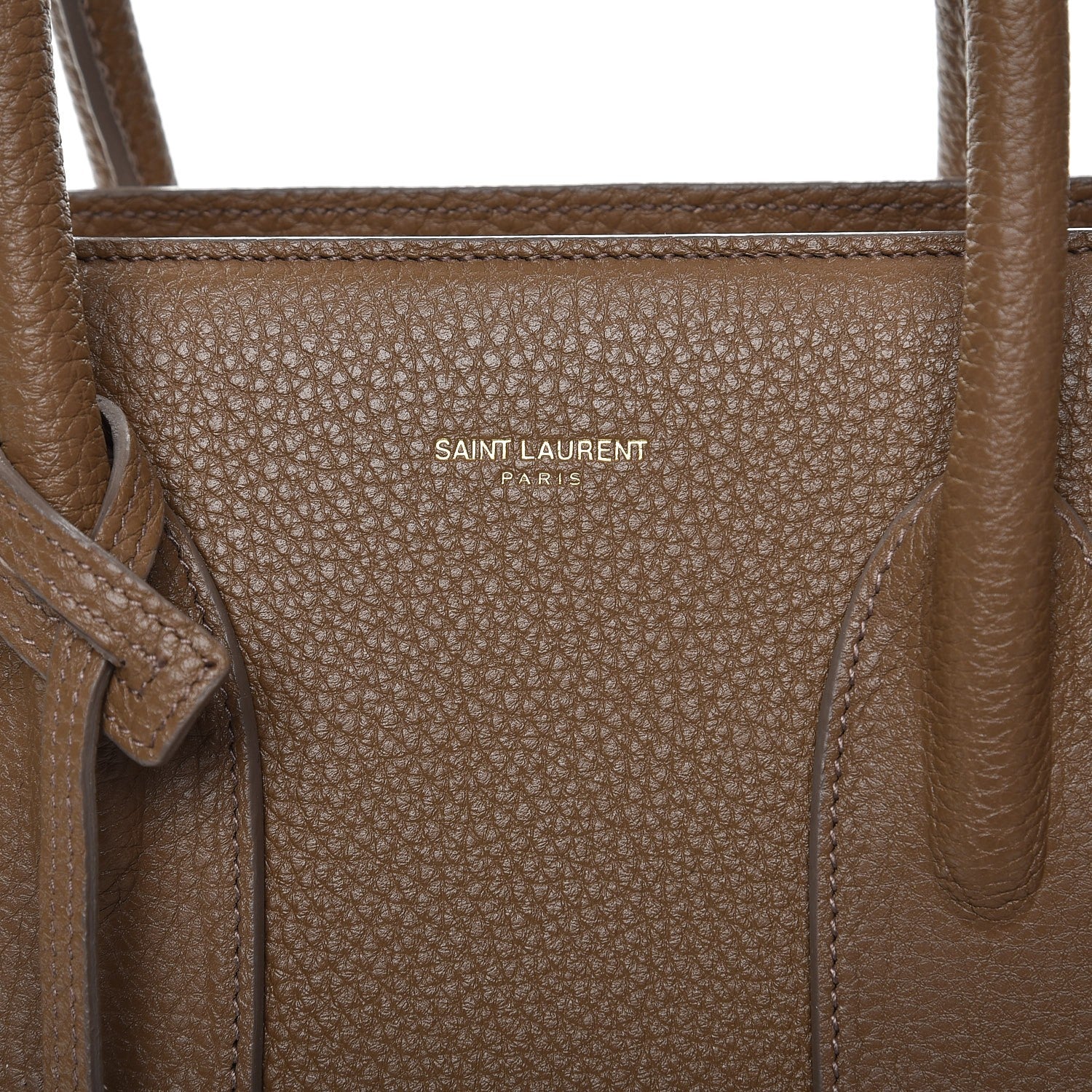 Saint Laurent Grained Calfskin Small Sac de Jour Taupe 6 of 8
