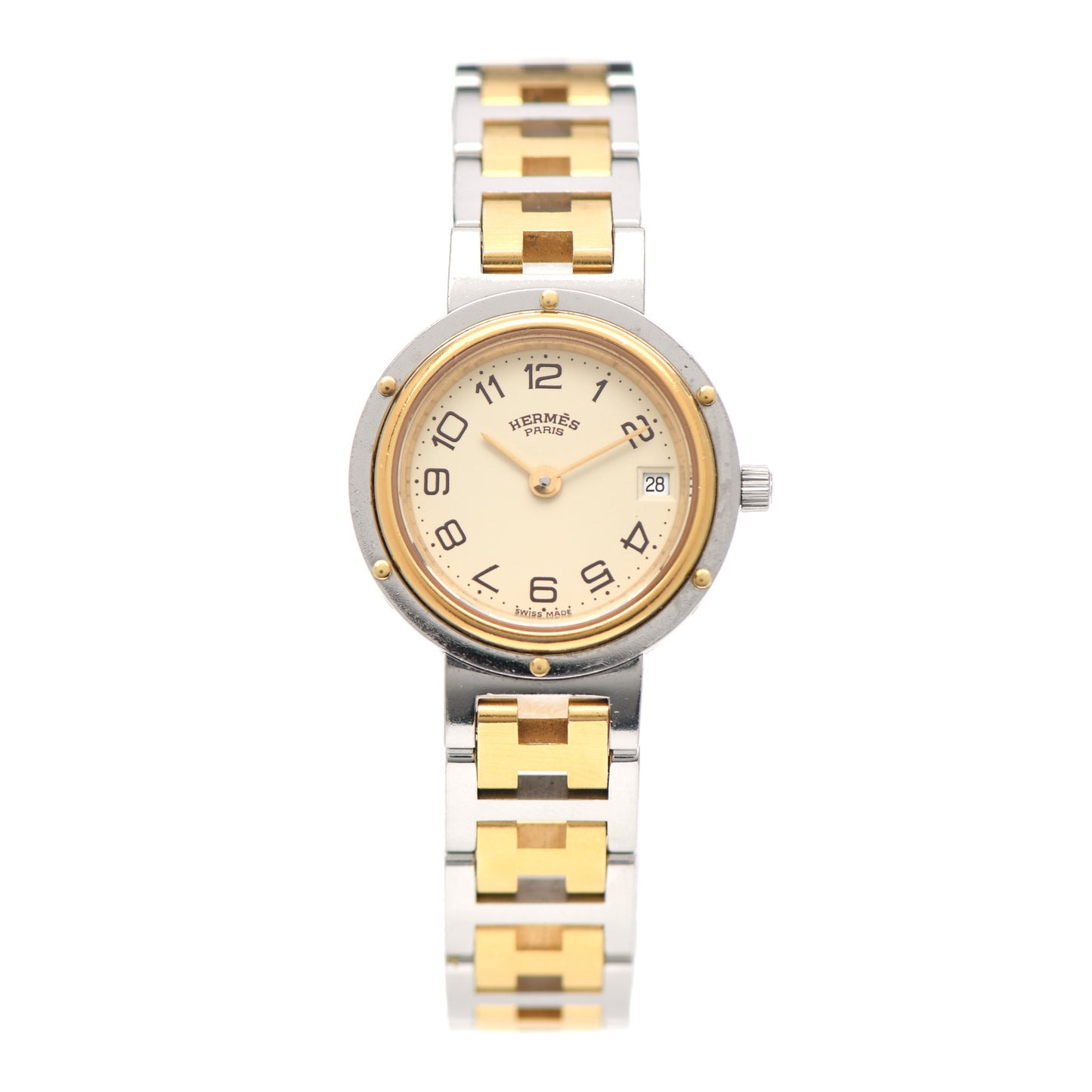 Stainless Steel 24mm Clipper Quartz Watch Gold