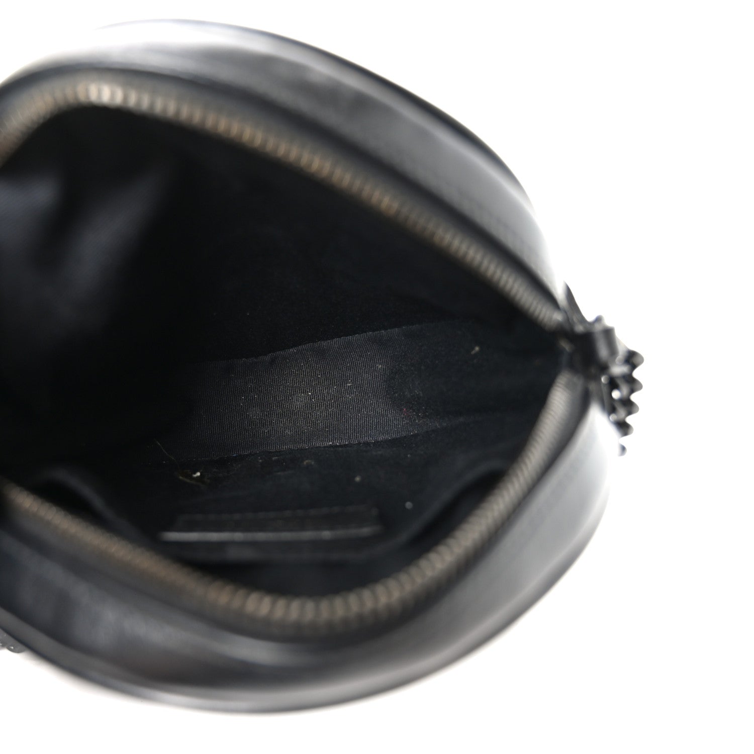 Saint Laurent Calfskin Matelasse Chevron Round Vinyle Camera Bag Black 5 of 11