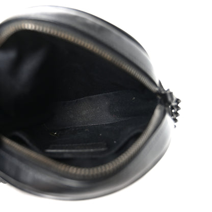 Saint Laurent Calfskin Matelasse Chevron Round Vinyle Camera Bag Black 5 of 11