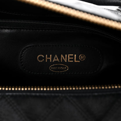 Chanel Calfskin Stitched CC Boston Black 5 of 10