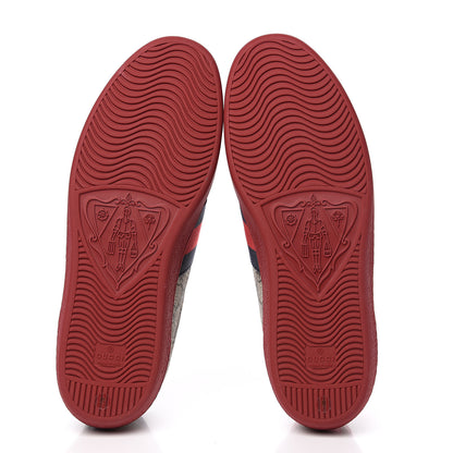 Gucci GG Supreme Monogram Ayers Mens New Ace Low-Top Sneaker 11 Beige Red 8 of 8