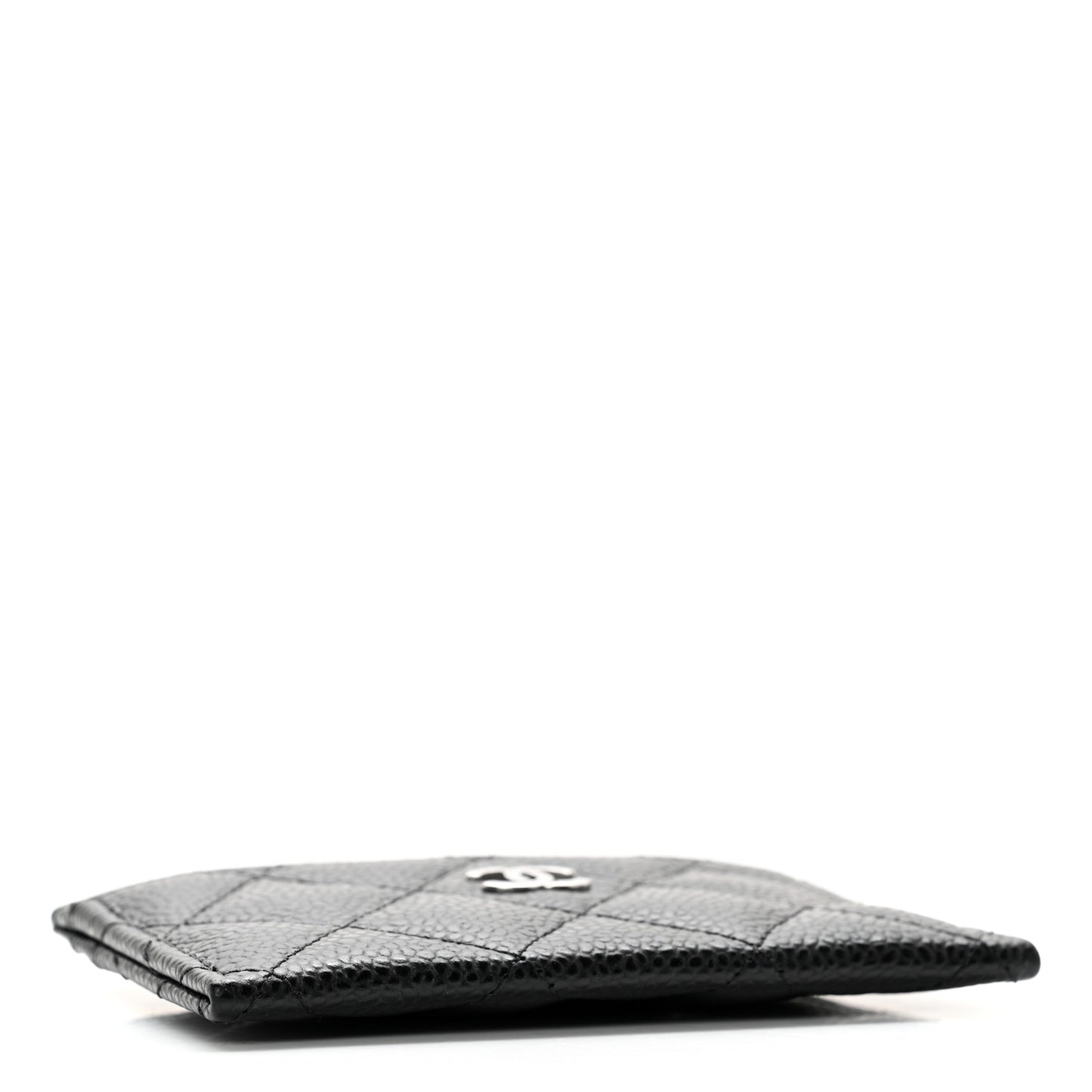 Caviar Quilted Card Holder Black